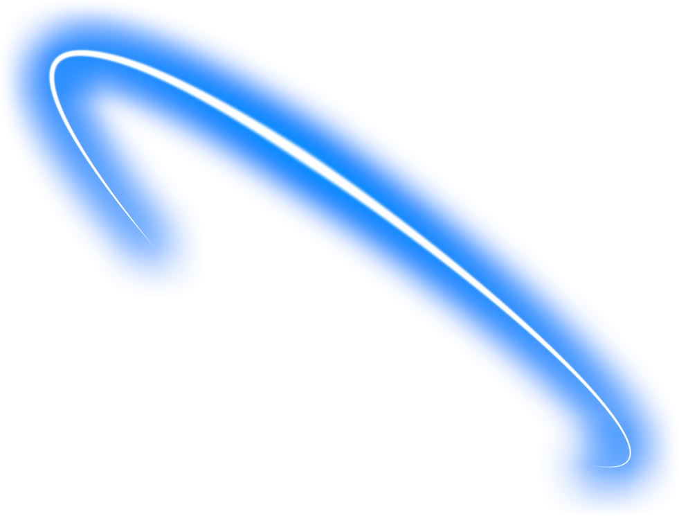 Glowing Blue Neon Curve Line